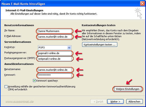 Outlook2007 POP3 t online 6