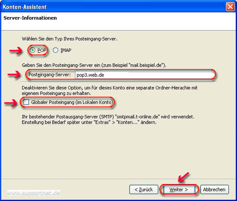 Thunderbird POP3 Web