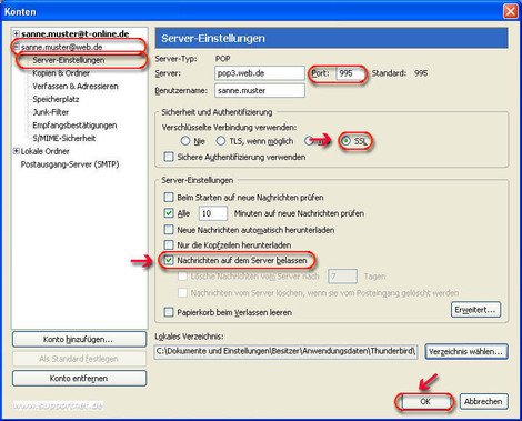 Thunderbird POP3 Web