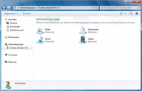 Screenshot Windows7 Heimnetzgruppe Screenshot Windows7 Heimnetzgruppe