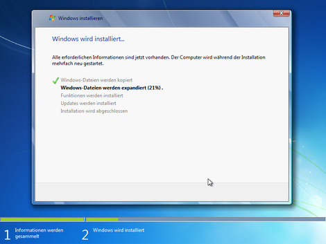 11 windows 7 installation