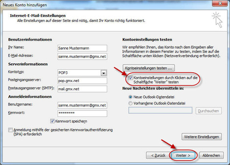09 Outlook 2010 GMX E Mail Konten