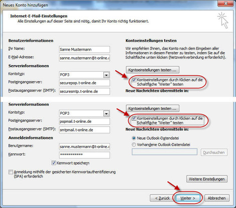 09 Outlook 2010 t online E Mail Konten