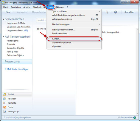 01 Windows Live Mail GMX E Mail Konten