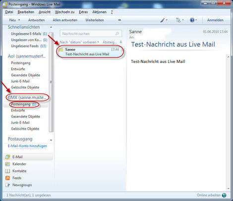 09 Windows Live Mail GMX E Mail Konten