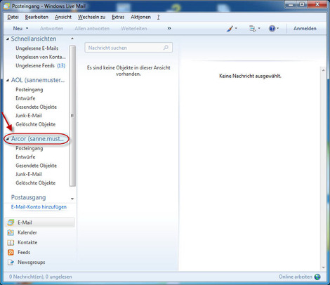 06 Windows Live Mail Arcor E Mail Konten