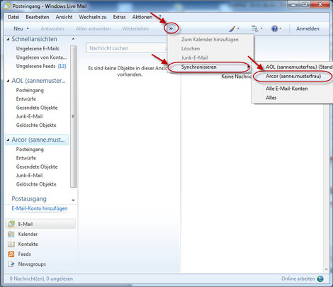 08 Windows Live Mail Arcor E Mail Konten