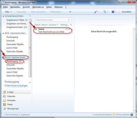 09 Windows Live Mail Arcor E Mail Konten