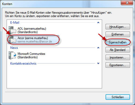 10 Windows Live Mail Arcor E Mail Konten