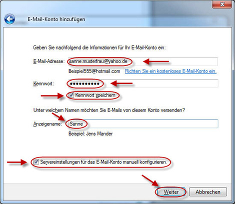 04 Windows Live Mail Yahoo E Mail Konten
