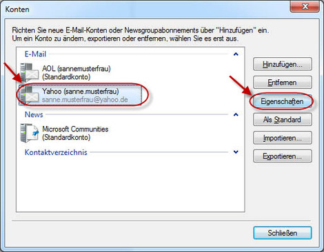 10 Windows Live Mail Yahoo E Mail Konten