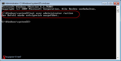 05 Windows 7 Eingabeaufforderung Administrator aktiviert