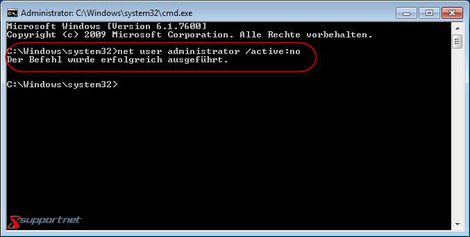 06 Windows 7 Eingabeaufforderung Administrator deaktiviert