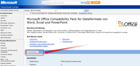 05 Quicktipp Vollversionen von Microsoft Office Compatibility Pack download Schritt1