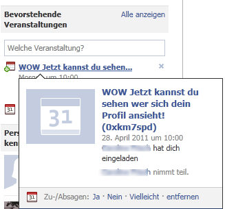 Facebook WOW-Wurm