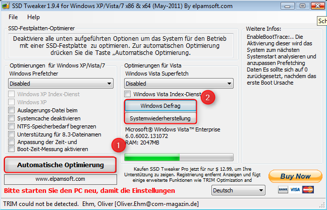 Vista Netzwerkeinstellungen Optimieren Vista Netzwerkeinstellungen Optimieren