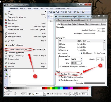 32 Inkscape Logo erstellen Seitenrand entfernen