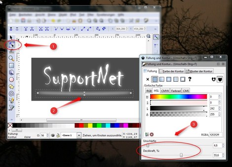 38 Inkscape Logo erstellen Unterstreichung zeichnen