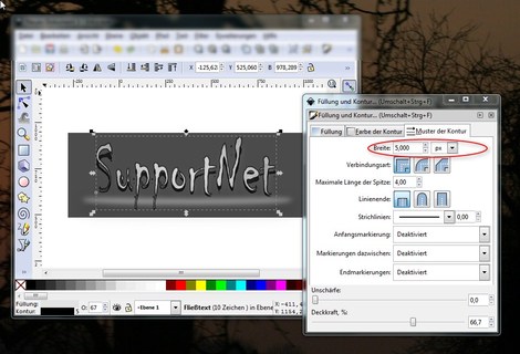 41 Inkscape Logo erstellen Kontur Muster Einstellungen