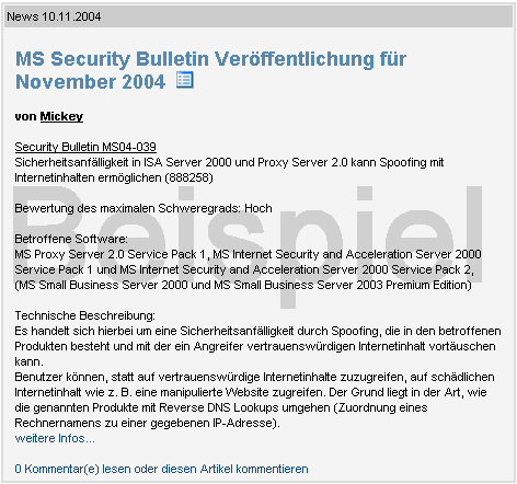 aktuelle Nachricht